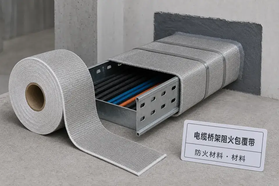 电缆桥架阻火包覆带实拍参考图