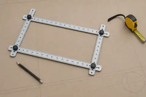 吊顶开孔定位尺识别图