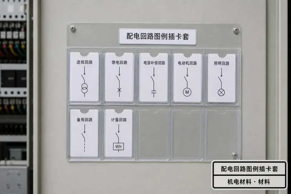 配电回路图例插卡套实拍参考图