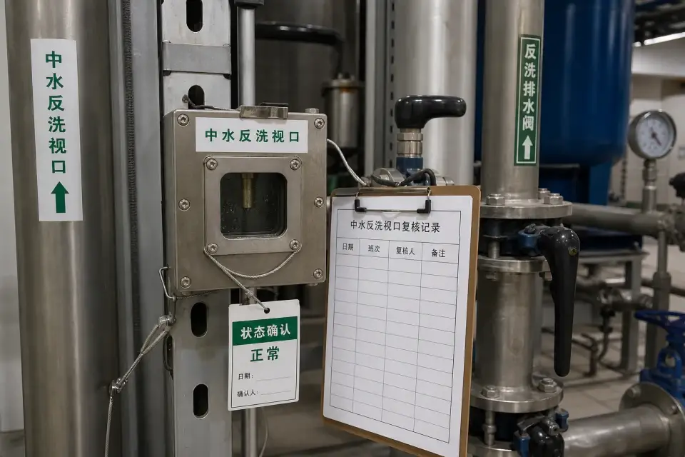 中水反洗视口窗口复核组件实拍参考图