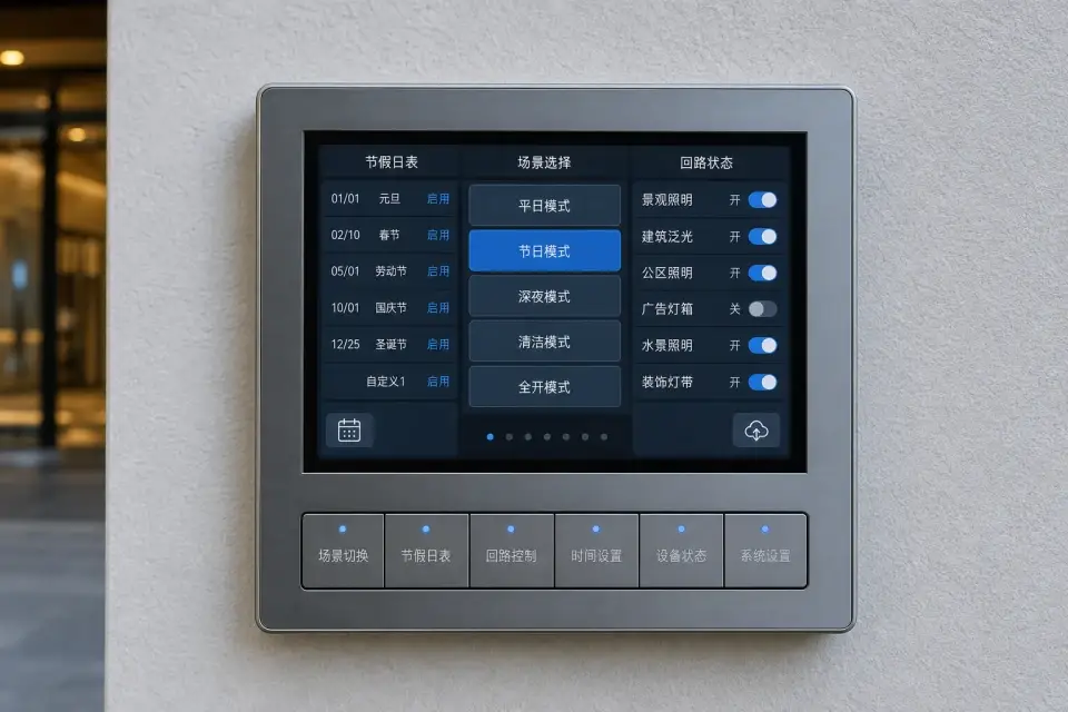 节假日照明场景面板实拍参考图