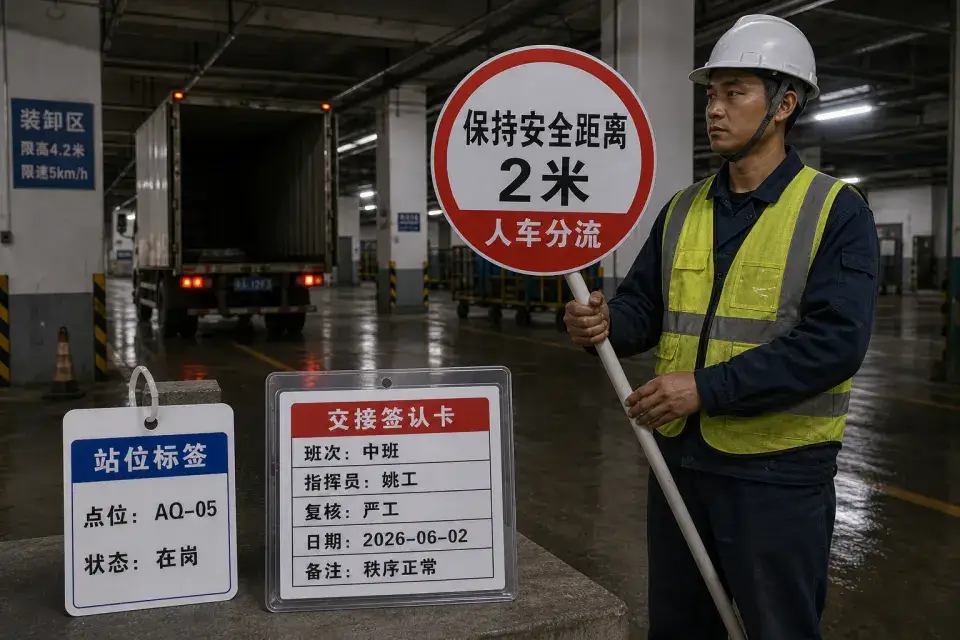 装卸口指挥安全距离牌套件实拍参考图