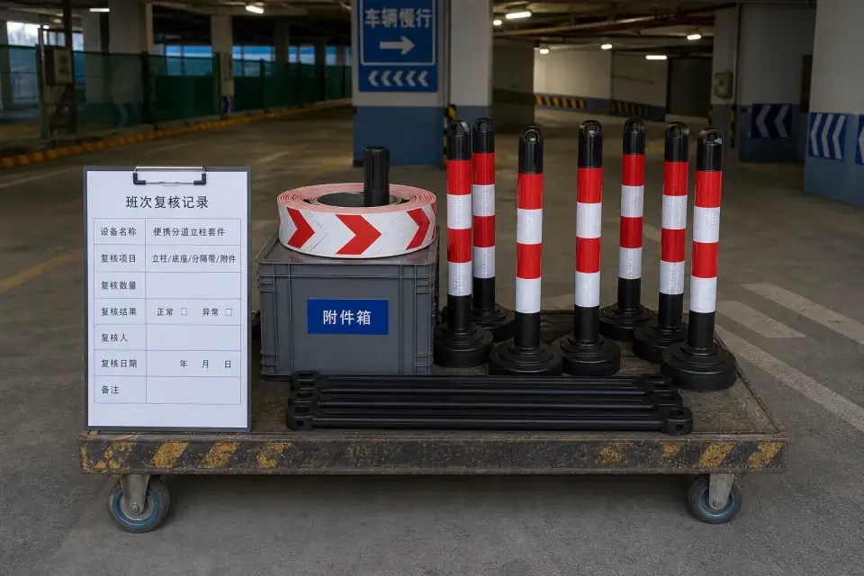 便携分道立柱班次复核套件实拍参考图