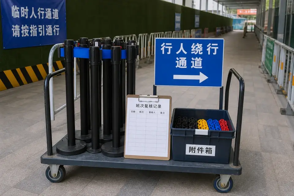 便携行人绕行通道车班次复核套件实拍参考图