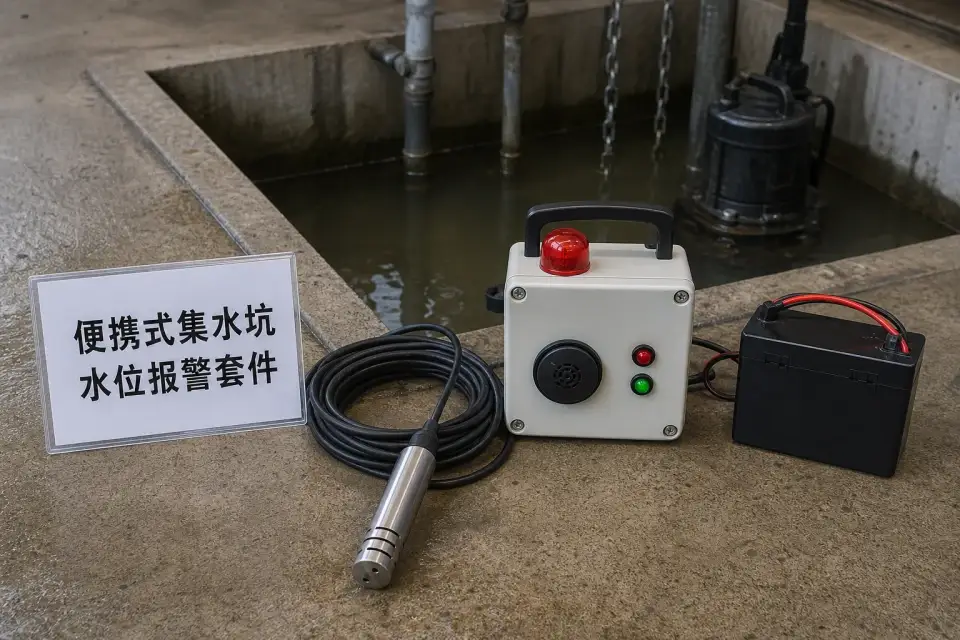 便携式集水坑水位报警套件识别图