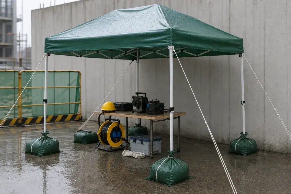 临时作业防雨棚套件识别图
