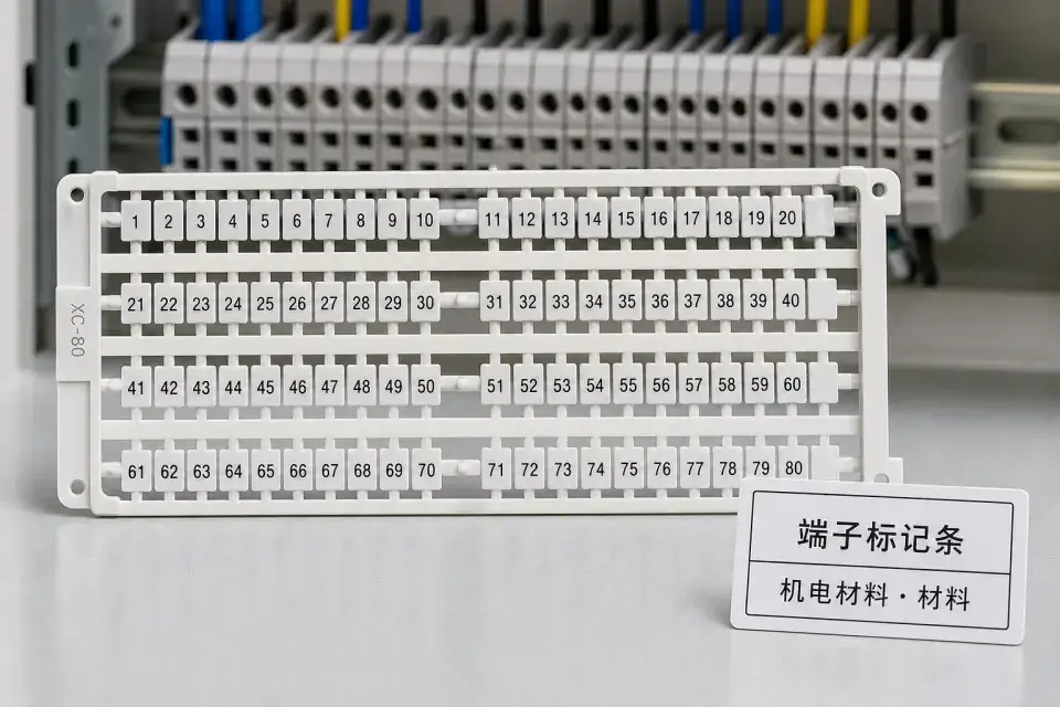 端子标记条在端子排编号中的实拍参考图