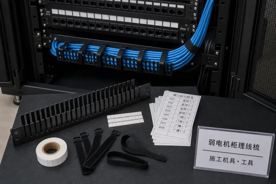 弱电柜线束理线梳实拍参考图