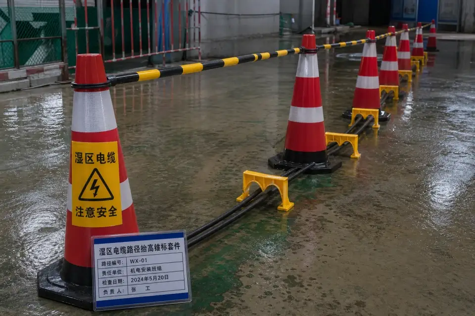 湿区泵电缆分流标识套件实拍参考图